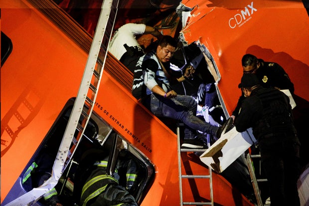 Mexico City rail overpass collapses