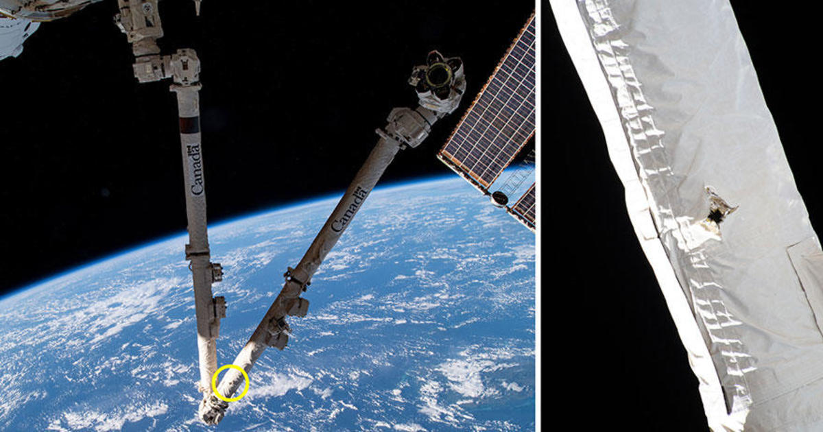 Space junk slams into International Space Station, leaving hole in robotic arm