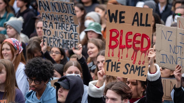 New Zealanders Rally In Solidarity With Black Lives Matter Movement 