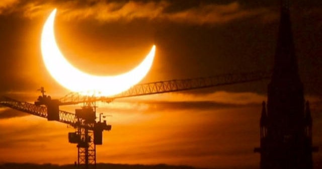 Spectacular views of ring of fire solar eclipse