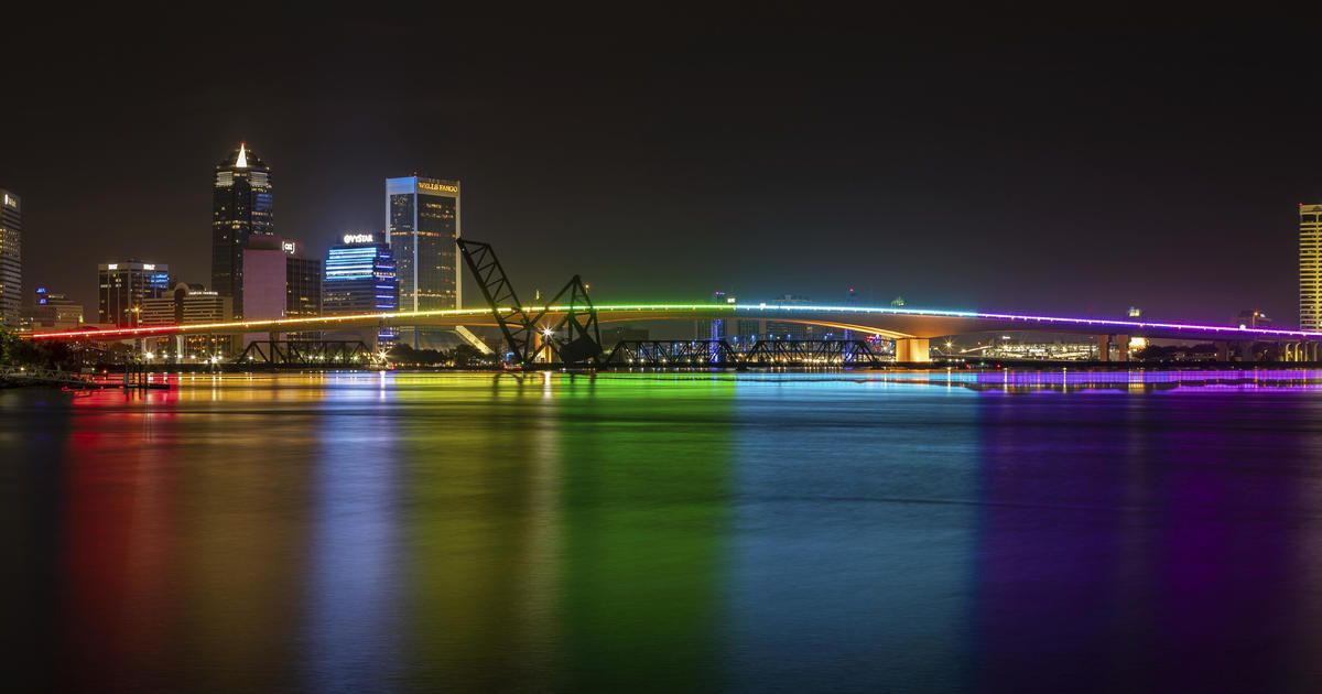 Rainbow lights on a Florida bridge were abruptly turned off. Now, the Pride Month display is back on.