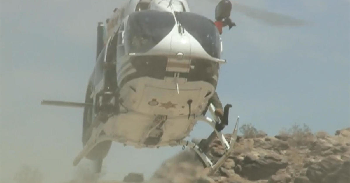 Trapped hiker suffering in 108-degree heat rescued from cliffside by chopper in Palm Springs