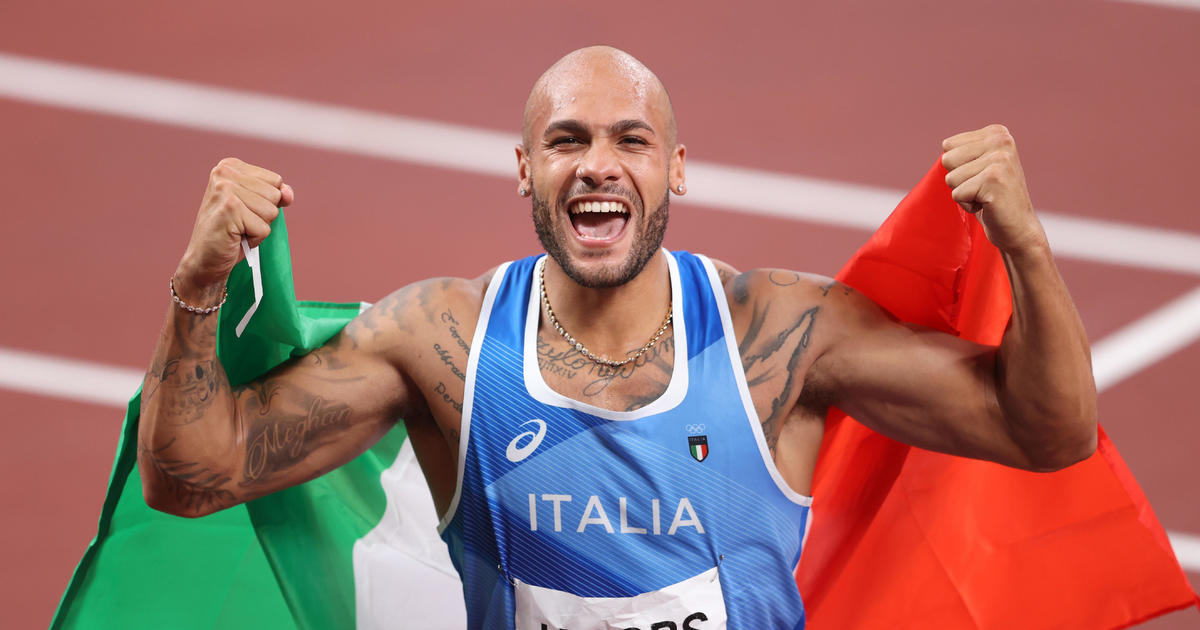 Italy's Lamont Marcell Jacobs takes gold in men's 100-meter dash