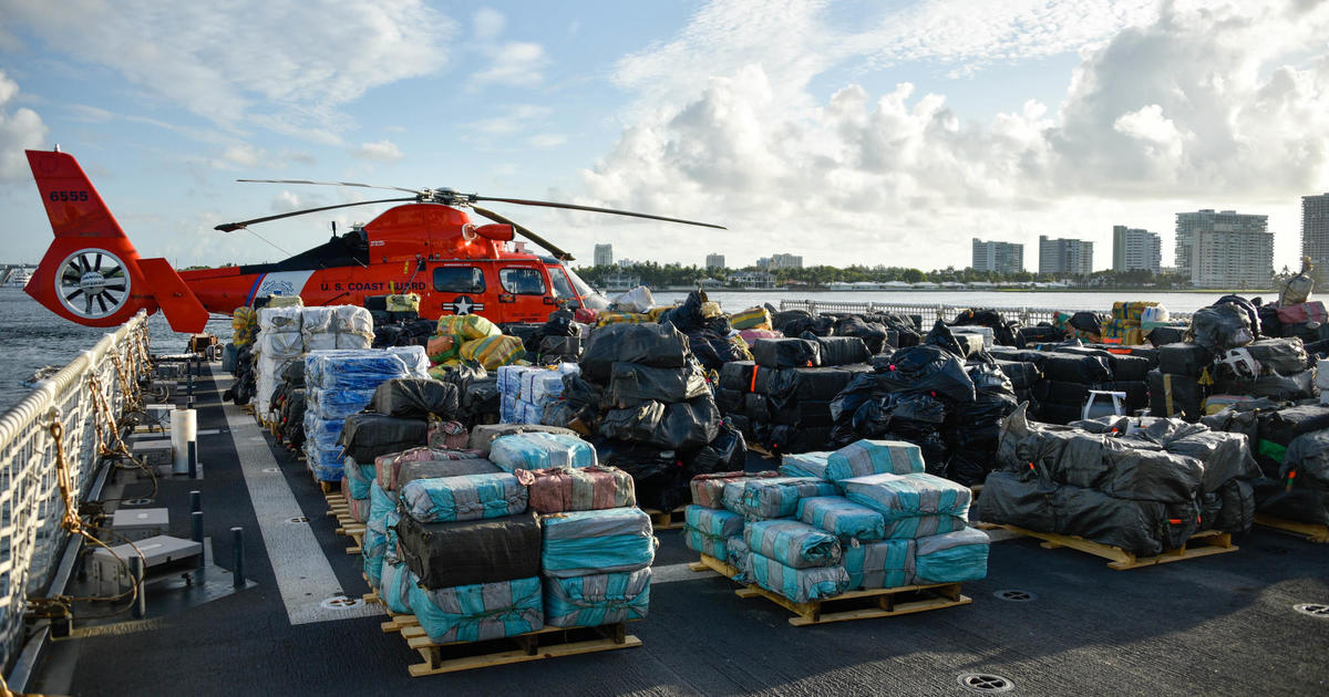 U.S. Coast Guard offloads record $1.4 billion worth of cocaine and marijuana at Florida port
