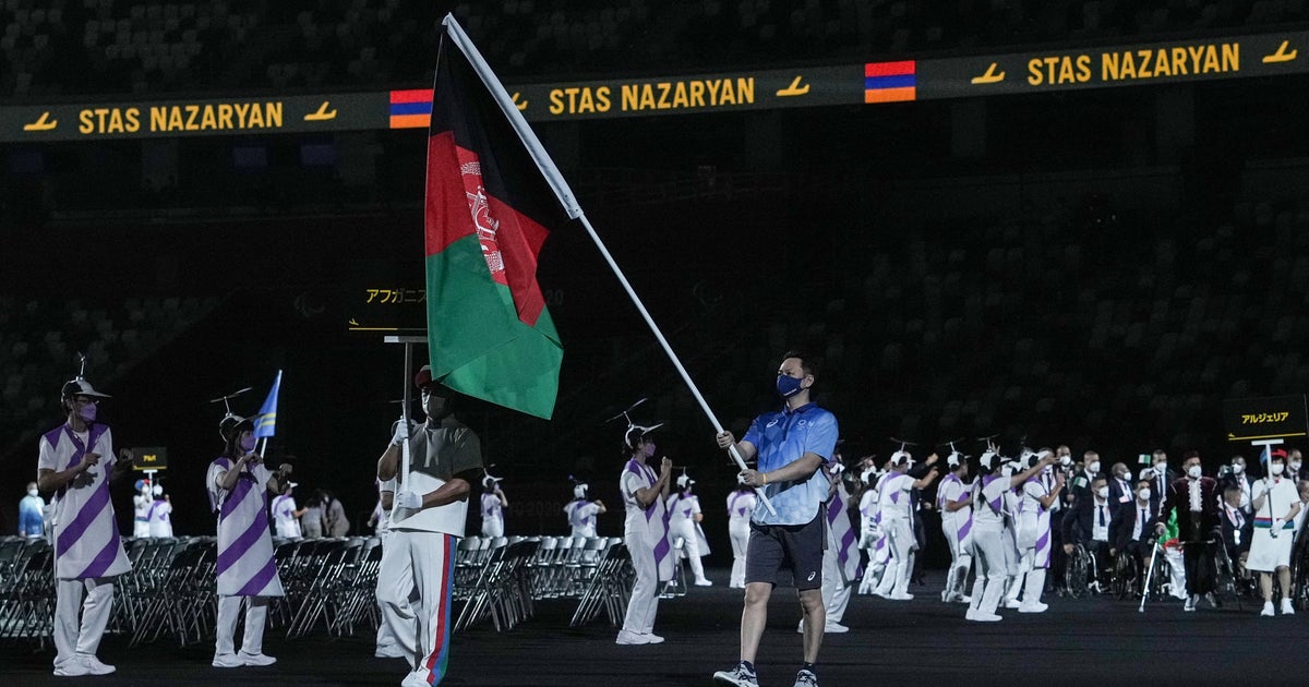 Afghan flag displayed during Paralympics opening ceremony