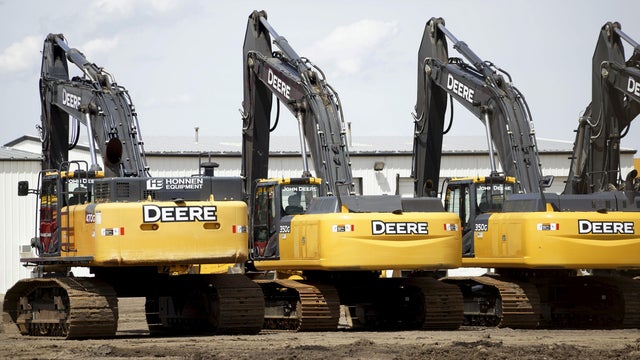 FILE PHOTO: Equipment for sale is seen at a John Deere dealer in Denver 