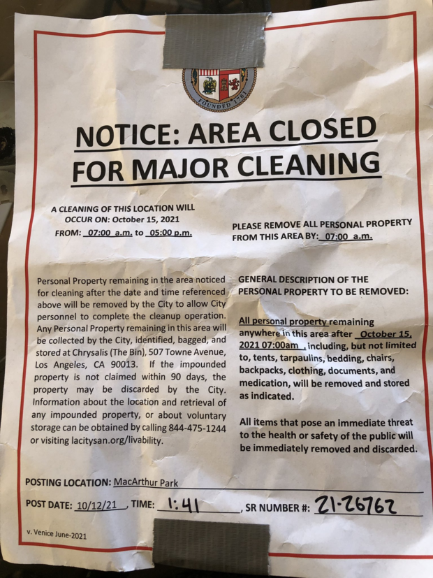 Large Section Of MacArthur Park To Close Beginning Friday To Clear Out Homeless Camps 