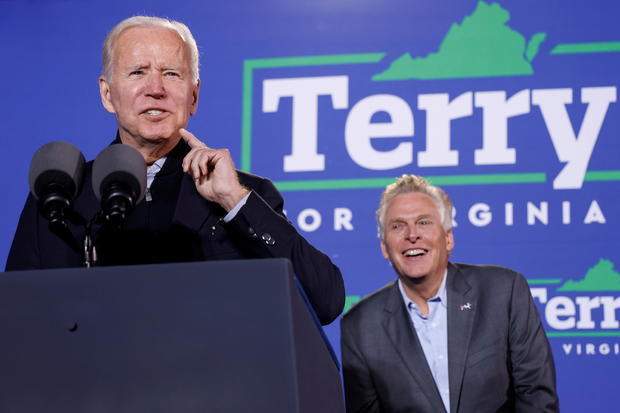President Biden campaigns for Terry McAuliffe in Virginia 