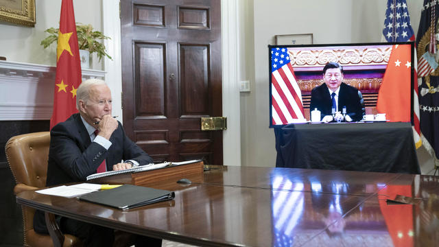 President Biden Meets Virtually With China's President Xi Jinping 