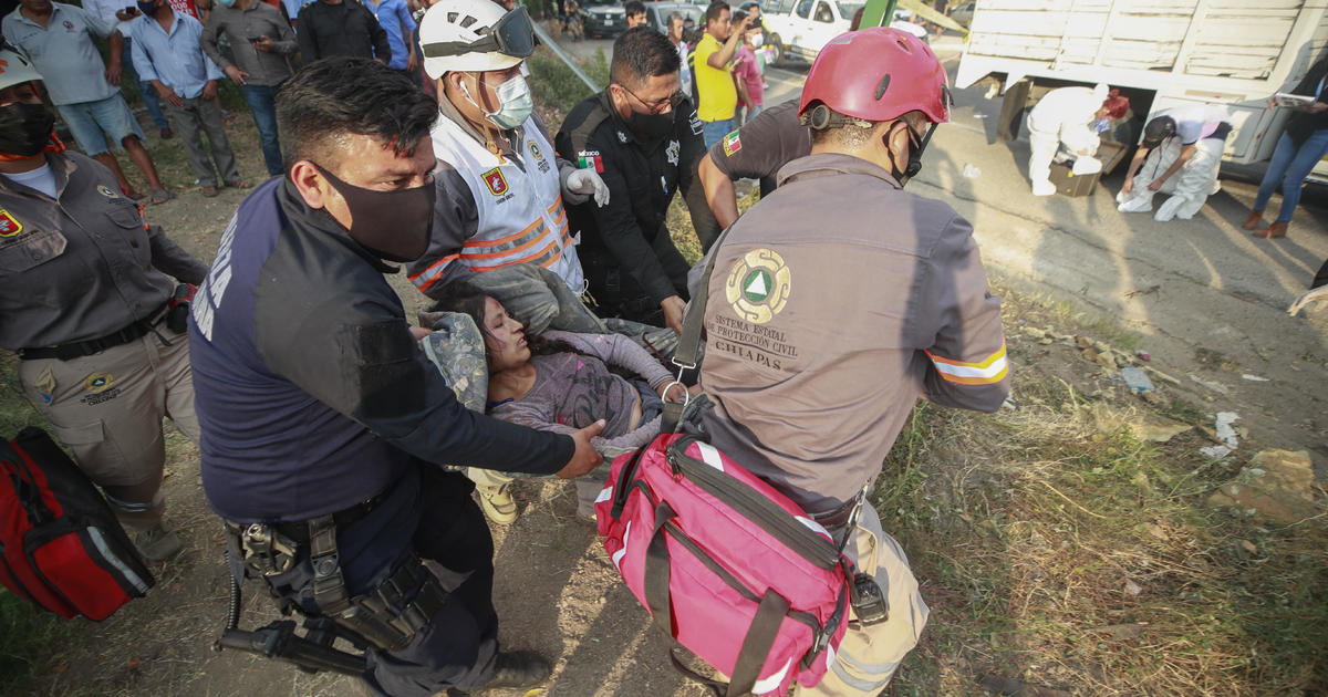 Truck loaded with migrants crashes in Mexico, killing dozens and injuring dozens more