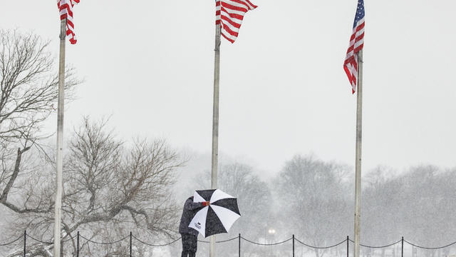 Winter Storm Brings Snow And Rain To D.C. 