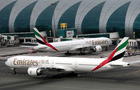 FILE PHOTO: Emirates Boeing 777 planes at Dubai International Airport 