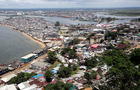 FILE PHOTO: A general view shows the city of Monrovia 