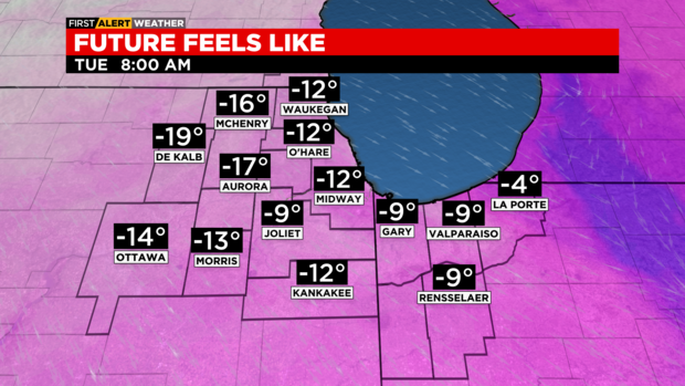 Tuesday Morning Wind Chills: 01.24.22 