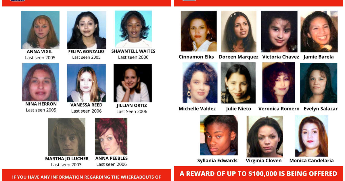 The remains of 11 women were discovered 13 years ago in New Mexico. Authorities are offering a $100,000 reward to help solve the murders.