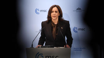 Harris warns of "unprecedented" sanctions if Russia invades Ukraine 