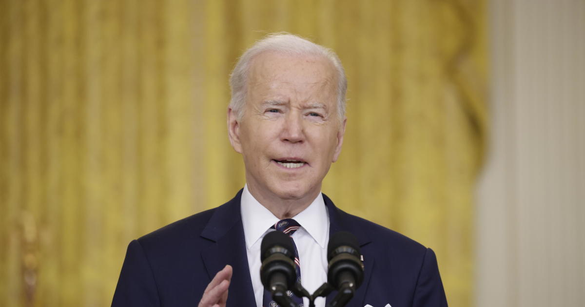 Watch Live: Biden addresses Russia's "unprovoked and unjustified" attack on Ukraine