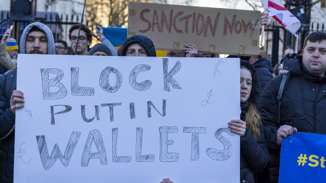 London Protest Over Russian Invasion Of Ukraine 