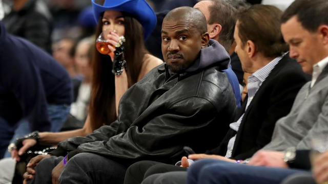 Kanye West and son watch game with Golden State Warriors co-owners 