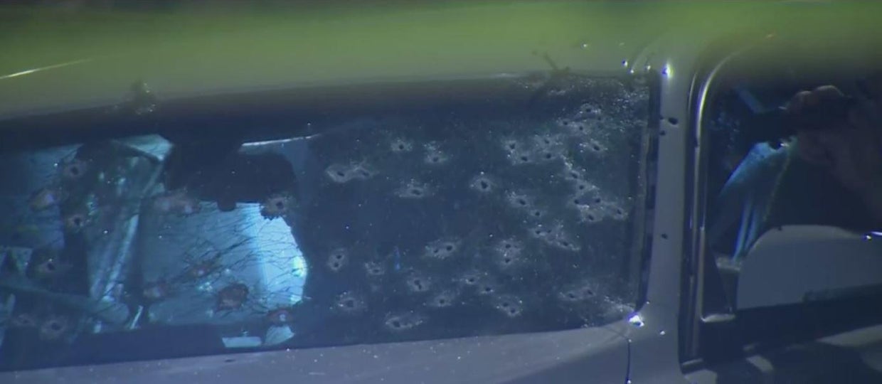 Woman wounded after car riddled with bullets near Exposition Park - CBS ...