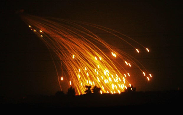 White phosphorous smoke screens