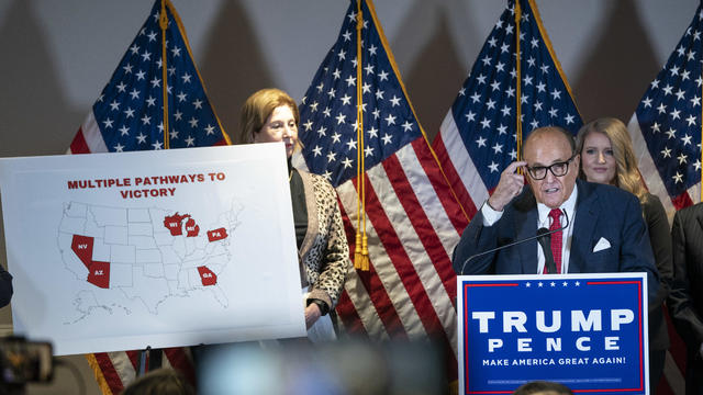 Rudy Giuliani And Trump Legal Advisor Hold Press Conference At RNC HQ 
