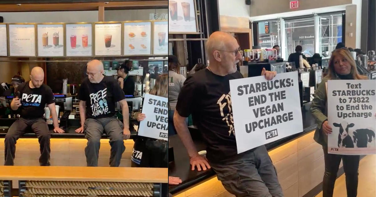 “Succession” actor James Cromwell super-glued himself to a Starbucks counter as part of vegan milk protest – CBS News