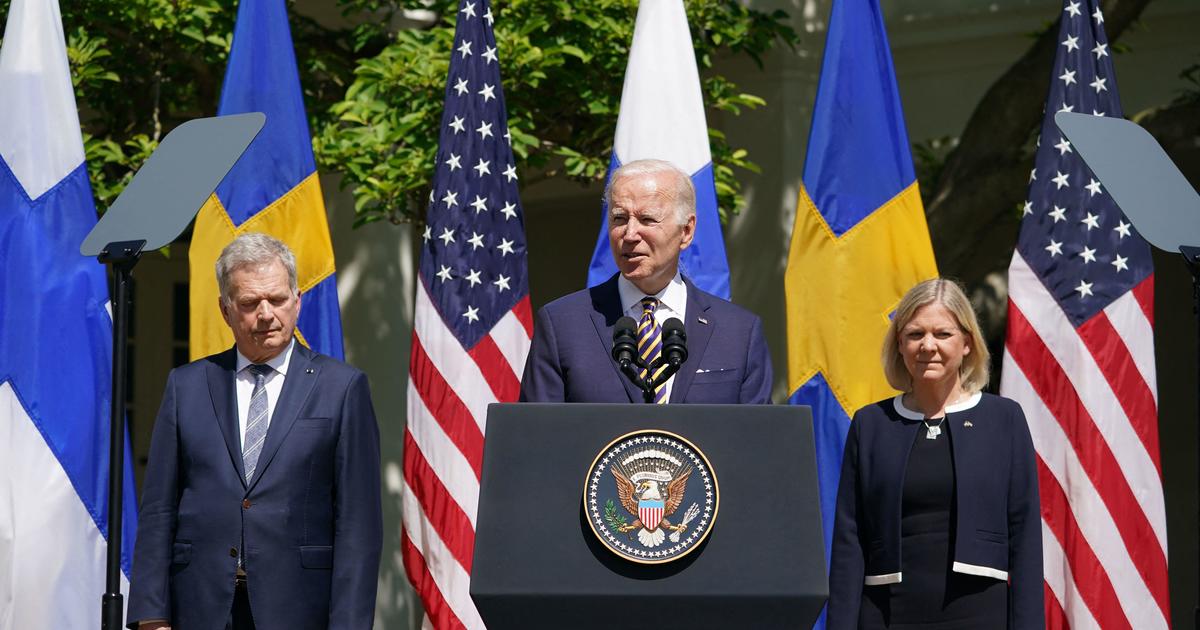 Biden greets leaders of Sweden and Finland at White House, offers "strong support" for NATO bids