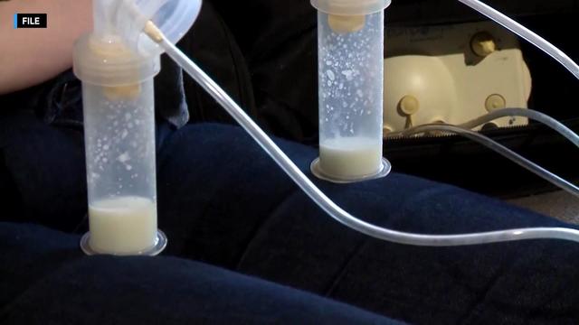 File photo of breast milk from someone using a breast pump 