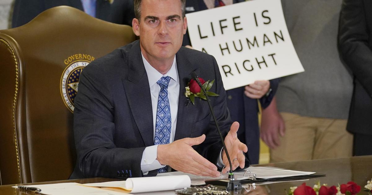 Oklahoma governor signs nation's strictest abortion ban