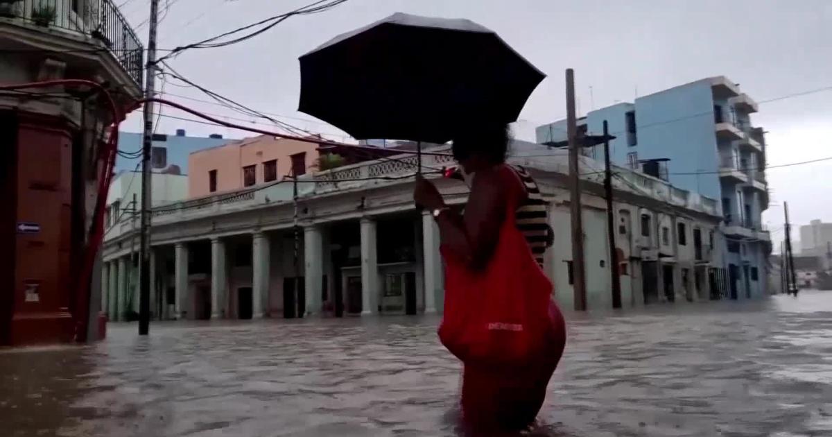 Streets of Havana severely flooded after heavy rains from tropical system